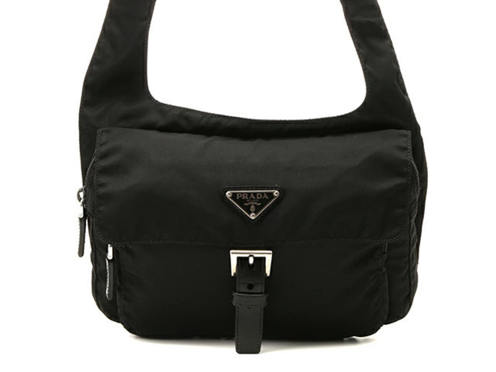 Prada Tessuto Shoulder Bag Black
